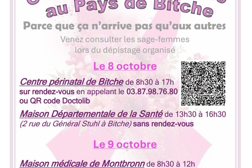 Octobre Rose au Pays de Bitche : dépistage gratuit et mobilisation solidaire dans les bassins